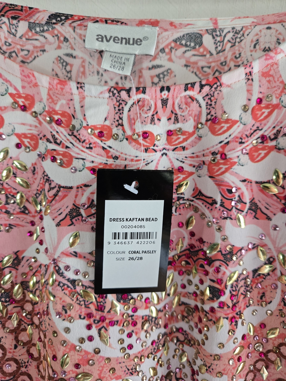 Avenue Pink Embellished Paisley Tunic - Picture 3 of 4